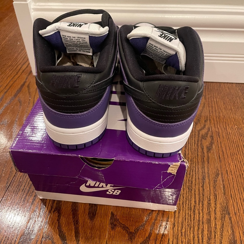 Nike SB Dunk Low Pro Court Purple Black White - Picture 6 of 7